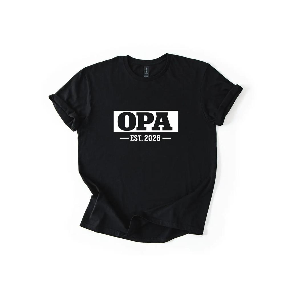 Opa Est Grandpa T Shirt Ideas for amp Him vintage Washed Stretched Casual streetwear graphic So