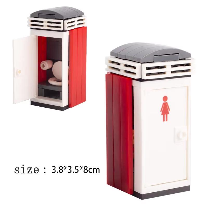 MOC City Building Block Figures Accessory TV Game Console Computer Screen Control Center Easel Oil Printing Bricks DIY Kids Toys