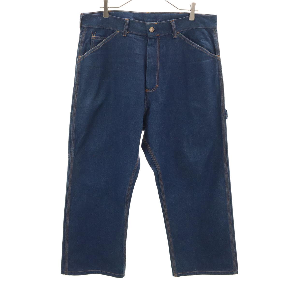 

ROUND HOUSE 90s Made in USA Old Denim painter pants W36 Navy jeans Men s Used