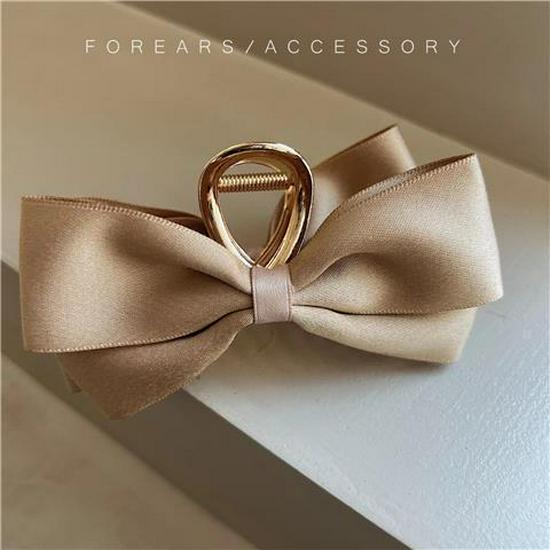 2023 Stylish Runaway Princess Bow Hair Clip: Double-Sided Shark Claw Hairpin