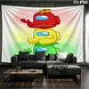 Among Us Custom Name Wall Tapestry Aesthetic Wall Hanging Printed Fabric Blanket Decorative Tapestries for Bedroom Living Room Home Decor