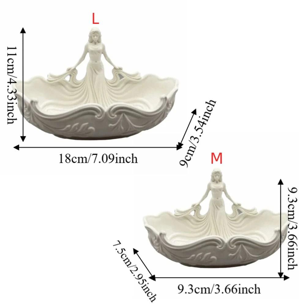Perfect Elegant Jewelry Storage Tray Simple Statue-Shaped Decorative Storage Tray Home Desktop Tray Home Desktop