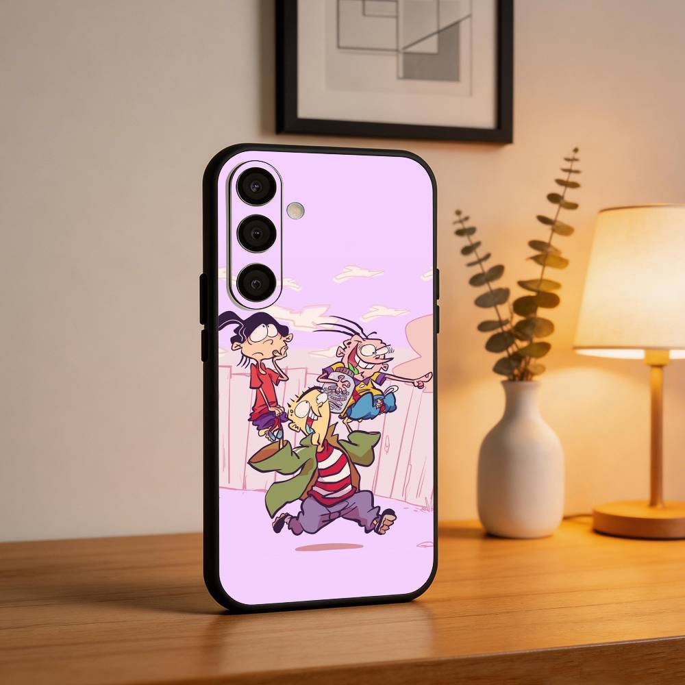 Funny Cartoon E-Ed E-Edd n Eddy Phone Case For Samsung A73,A21s,A22,A31,A32,A52,A53,A71,A80,Soft Black Shell
