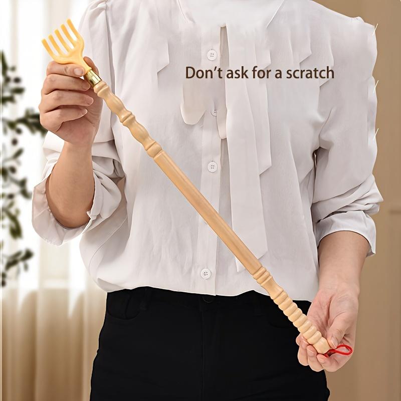 Gratta schiena ergonomico in legno: Strumento portatile manuale per alleviare il prurito per uso domestico - Taglia adulta