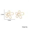 White Pearl Hollow Big Flower Stud Earrings for Women Jewelry Boucles d'oreilles Pendientes Valentine's Day Girl Gift