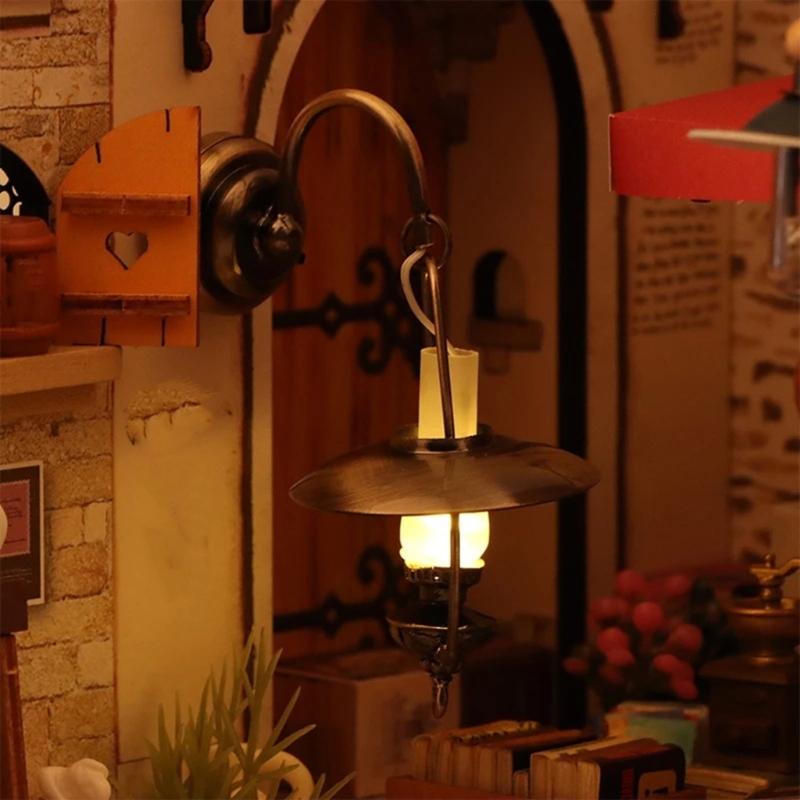 Wandleuchte Modell Schlafzimmer Wandleuchte Miniaturmöbel Modell Zubehör Rollenspiel Einrichtung Beleuchtung Spielzeug Puppenhaus