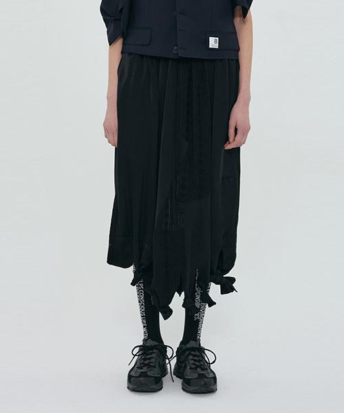 RECODE Hanging Tied Ribbon Skirt_R0Kas24209Bkx