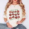 Strawberry Graphic T-Shirt, Cottagecore Aesthetic, Botanical Print