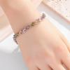 Environmentally Friendly Alloy Inlaid Zircon Small Leaf Electroplating Bracelet Femininity Hand Jewelry
