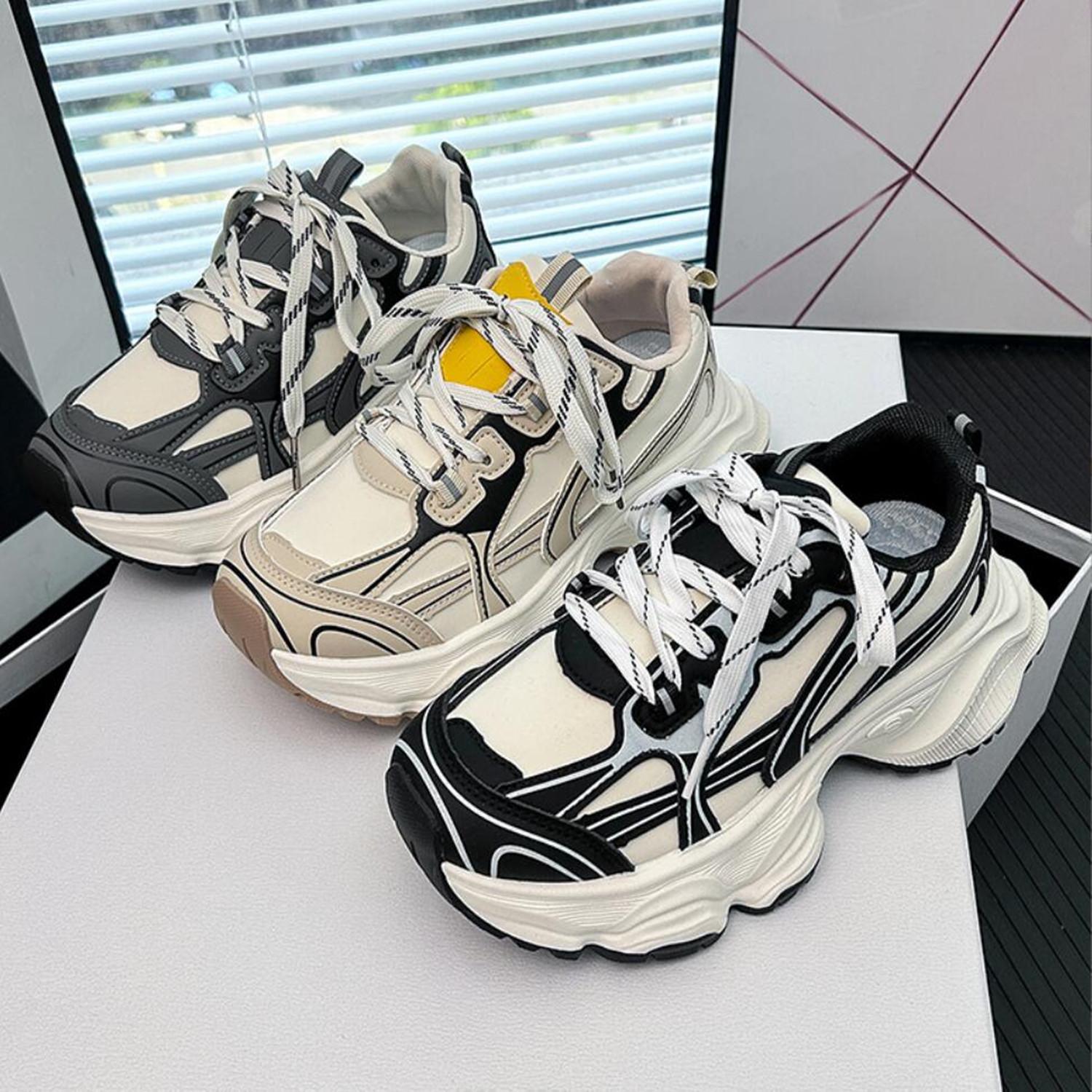 Модные женские повседневные кроссовки на высокой платформе 6 см — фото 3