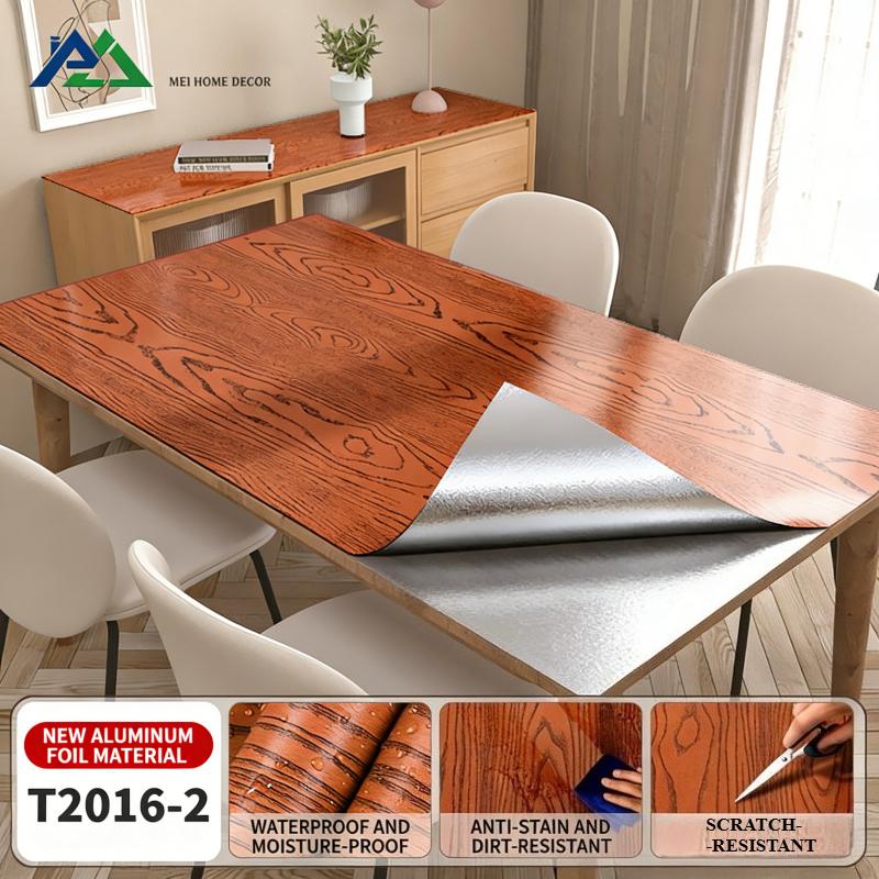 Samolepicí tapeta se vzhledem dřeva, odlepovací a nalepovací, odnímatelná, vodotěsná samolepka na zeď pro renovaci skříně, stolu, pracovní plochy, dekorace pozadí