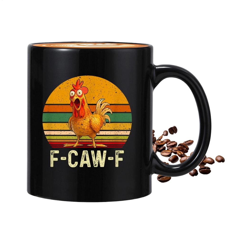 Funny Chicken Mug 350ml Ceramic Milk Cup Beverage Drinkware Hilarious Morning Coffee Mug For Home Office School Apartment