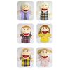 1/6 pièces Marionnette Familiale Marionnette à Main Demi-Corps Peluche Gant Grand-Père Grand-Mère Père Mère Membre Enfants Fille Parlante Cadeau d'Anniversaire