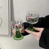 1/2pcs Christmas Tree Alsace Style Red Wine Cup Household Sweet Wine Crystal Glass Gift Box Set with Two Champagne Glasses