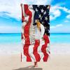Polyester Beach Towel Tropical Pink Flamingo Sunset Print Quick Dry Sand Free Large Bath Towel for Summer Swim Pool Vacation