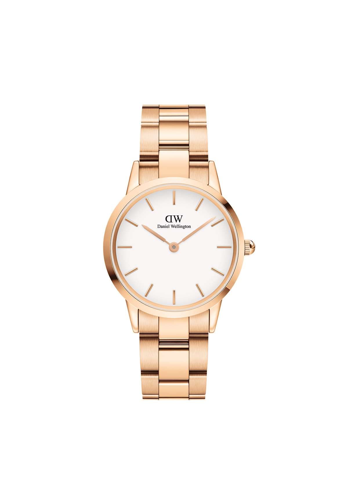 

Daniel Wellington Iconic Link 32mm Rose Gold Watch in White