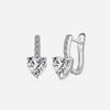 TORTOISE [Silver925] Coucy Heart Huggie Earrings