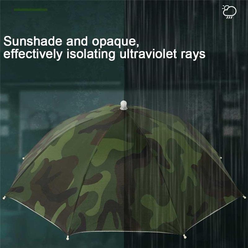 Foldable Outdoor Umbrella Hat Women Men Fishing Headwear Sun Cap Camping Fishing Headwear Cap Beach Head Hats