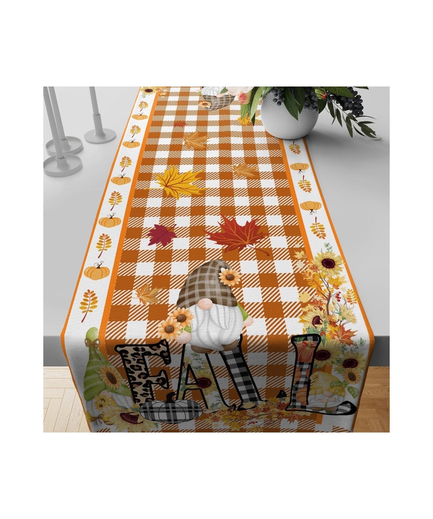 

Fall Orange Plaid Dwarfmen Runner
