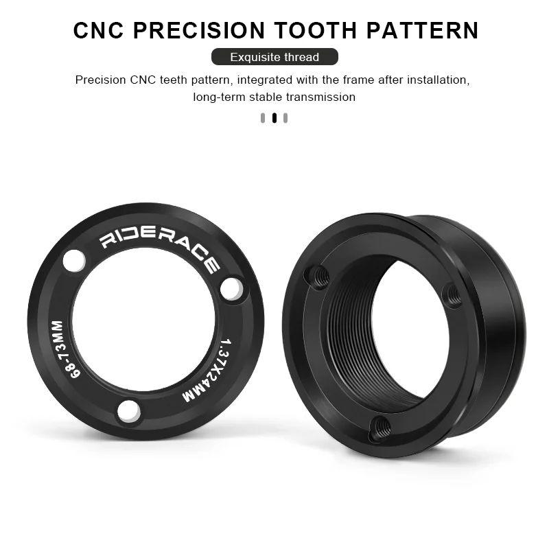 RIDERACE Fahrrad Tretlager Umbausatz Amerikanisch auf Euro 24MM BB BB68/73 Adapter Für BMX Fahrrad Kurbelsatz Teil Schwarz