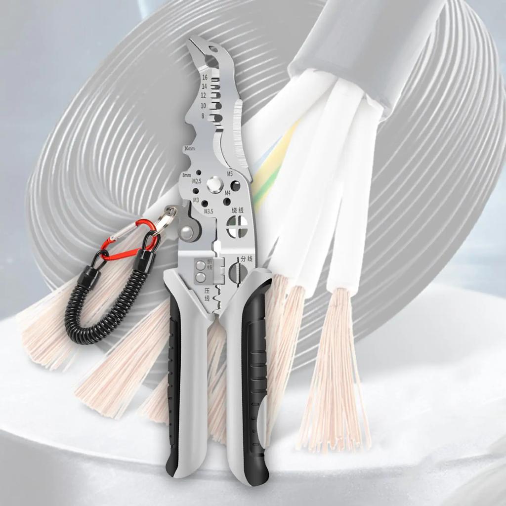 Multifunctional Wire Stripper Tool Easy To Use Wire Cutter for Wire Bending Wrench Splitting Pulling New Type of Elbow Pliers