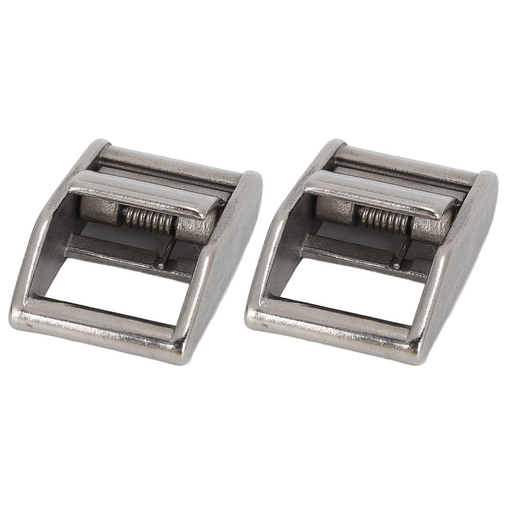 2 PCS Stainless Steel 316 Cam Buckles Quick Release Adjustable Design Lock Slider Buckles 1.06 Inch (27mm) Width