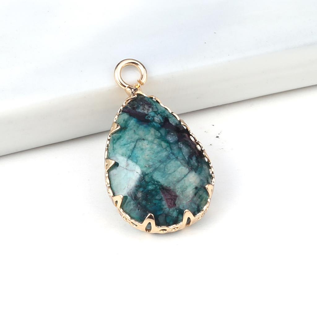 2 Stücke Naturstein Kleine Anhänger Tropfenförmigen Facettierten Anhänger Für Schmuck Machen DIY Halskette Ohrringe Armband Zubehör