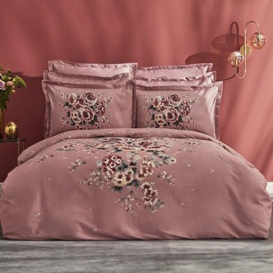 

Karaca Home Estila Комплект пододеяльников из 100 % хлопка с двойным атласом, цвет «Пыльная роза»