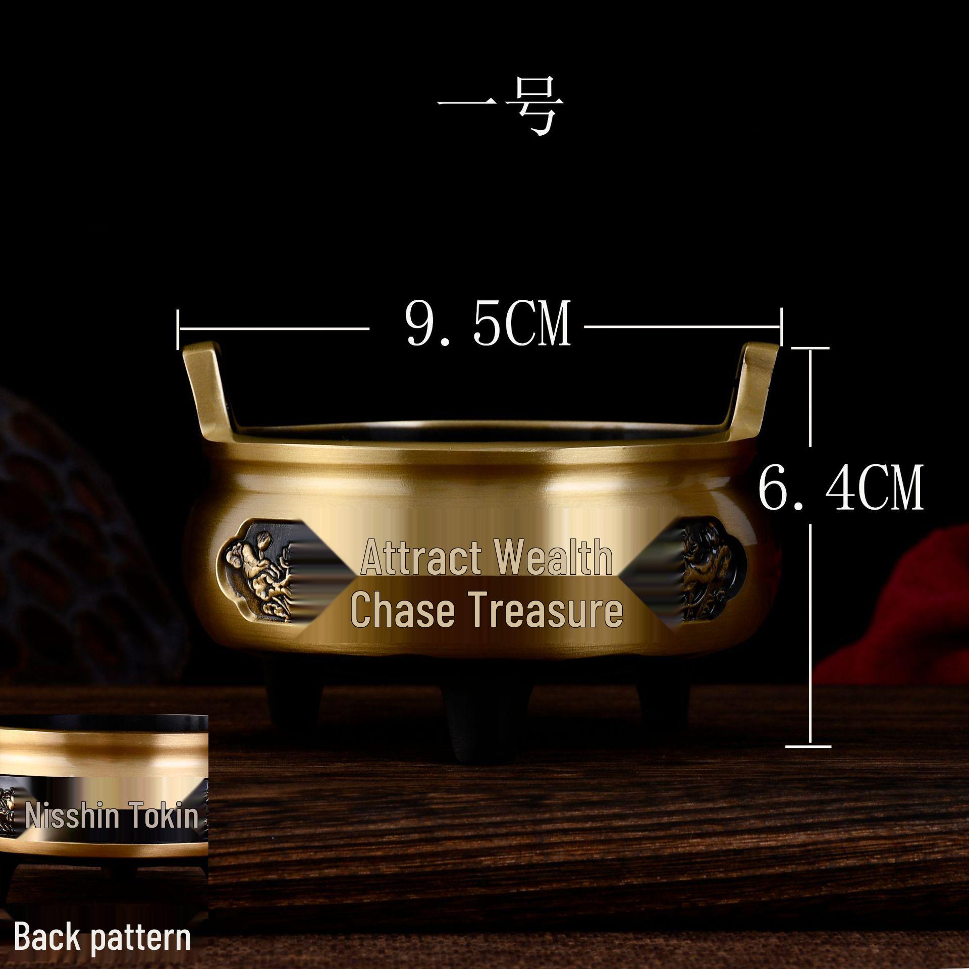 Brass Incense Burner for Home Guanyin and Buddha Altar