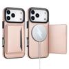 Applicable to iPhone16 mobile phone case Samsung S25 car magnetic suction bracket insert card sticker leather anti-drop protective case Google 9