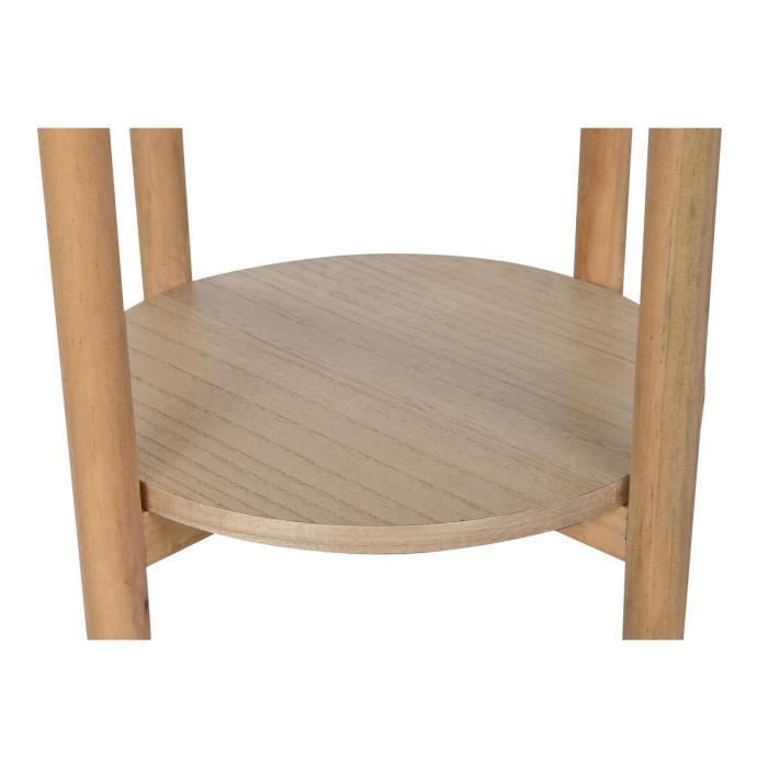 Table d'appoint naturel rotin bois de paulownia (38 x 38 x 54,5 cm)