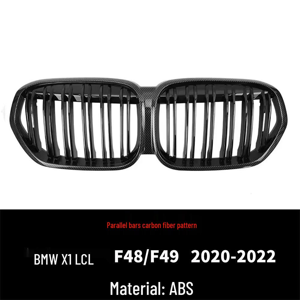Compatible Black Chrome Kidney Grille for 2020-2022 BMW X1 F48/F49