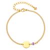 Personalized Zircon Initial Charms Bracelet with Birthstone, Free Custom Engrave Name Bracelet, Birthday Jewelry For Women