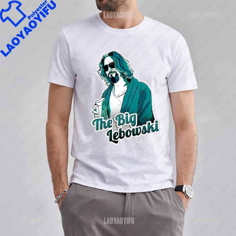 The Dude Abides Man Big Lebowski Tshirt Short Sleeve O Neck Man Unique Vintage Humor Tees Streetwear Unisex T Shirts Hiphop