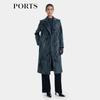 PORTS Women's 2024 Autumn Mid-Length Lapel Coat