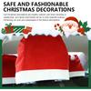 4pcs Santa Hat Car Headrest Covers - Festive & Universal Fit for Most Cars, Soft Cute Seat Protectors with Easy Installation