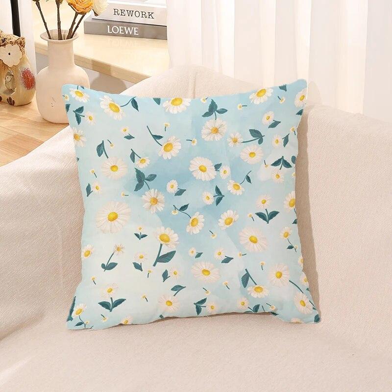 Retro Blomster Putetrekk Kontorpute Bil Sengesett Gave Hjem Anime Høst Sofa