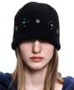 Aleseueseussi Sunburst Rivet Knit Beanie - Turquoise