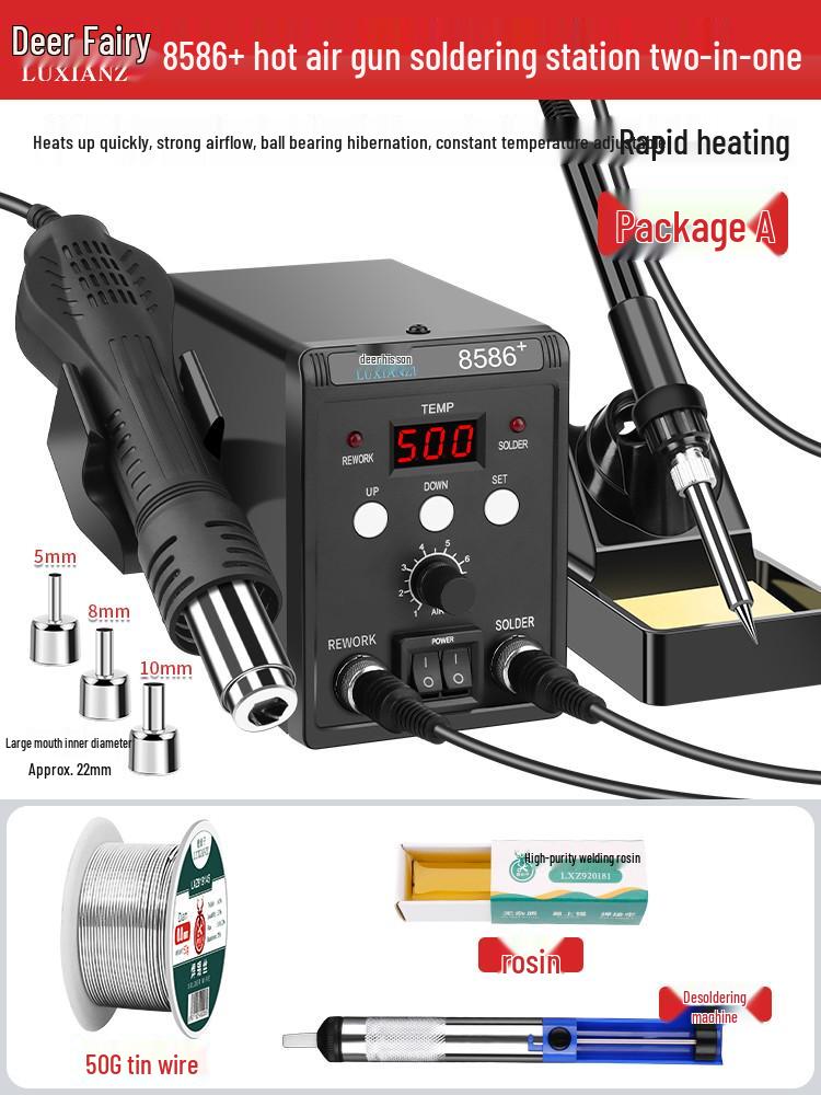 Lu Xianzi 8586D Hot Air Gun & Soldering Iron 2-in-1 for Mobile Phone Repair