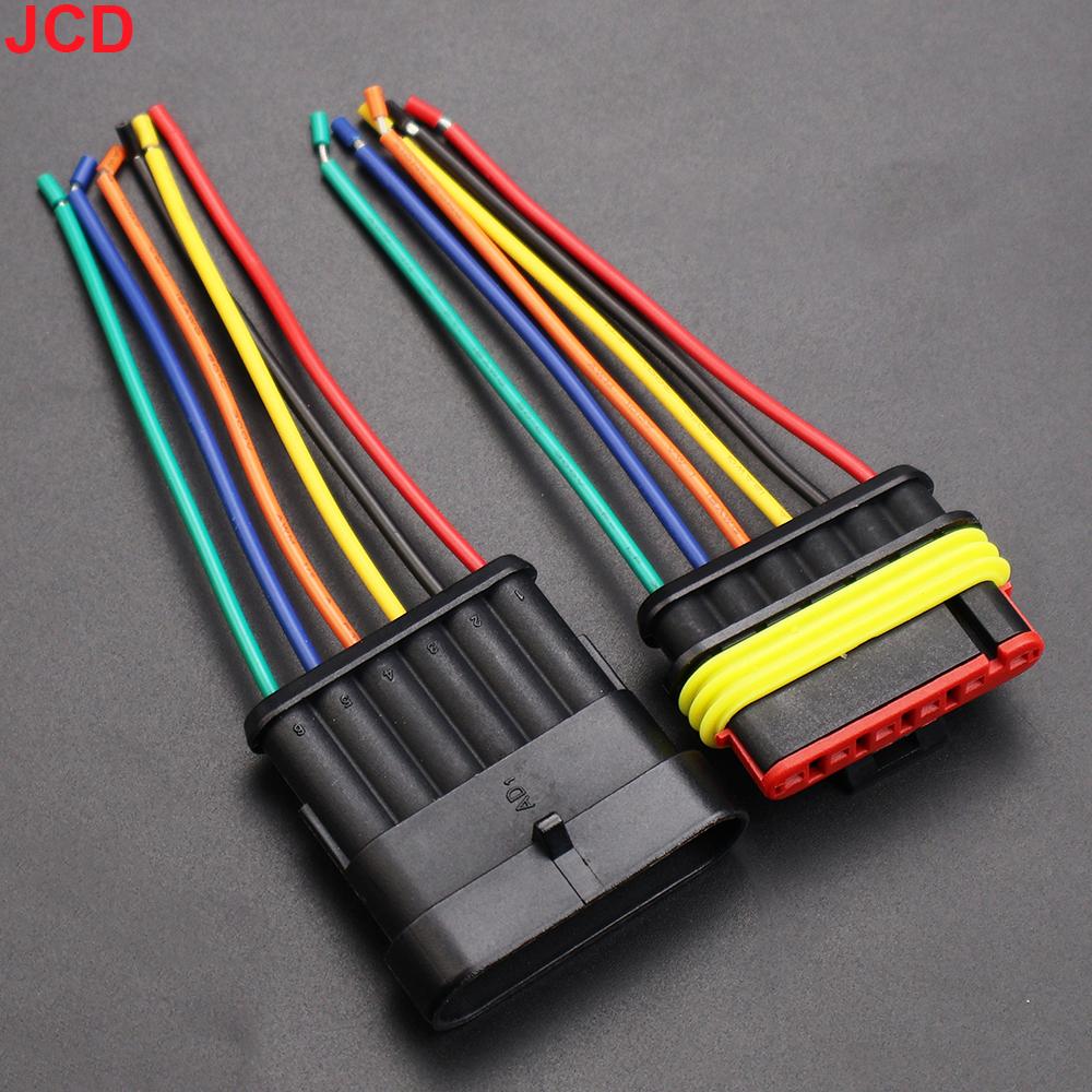 JCD 1set 1/2/3/4 Pin Waterproof Connector, Electrical Terminal Quick Connector With WireSuitable For Cars Ships Etc