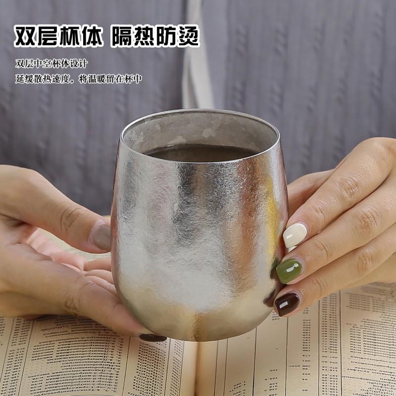 Double-Walled Titanium Cup 280ML Outdoor Camping Ins Style Premium Tea Multiple Colors