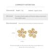 Zircon Hollow Grid Flower Earrings for Women 2025 Fashion Versatile Simple Temperament Stud Earring High-end Accessories