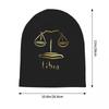Gold Scales Of Justice Law Logo  Skullies Beanies Hats Warm Autumn Winter Outdoor Cap Knitted Bonnet Caps for Unisex Adult