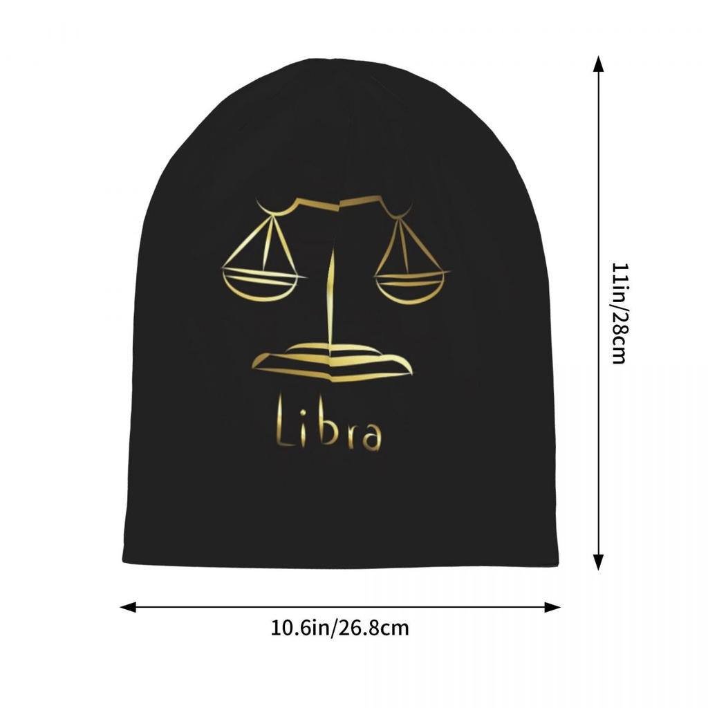 Gold Scales Of Justice Law Logo  Skullies Beanies Hats Warm Autumn Winter Outdoor Cap Knitted Bonnet Caps for Unisex Adult