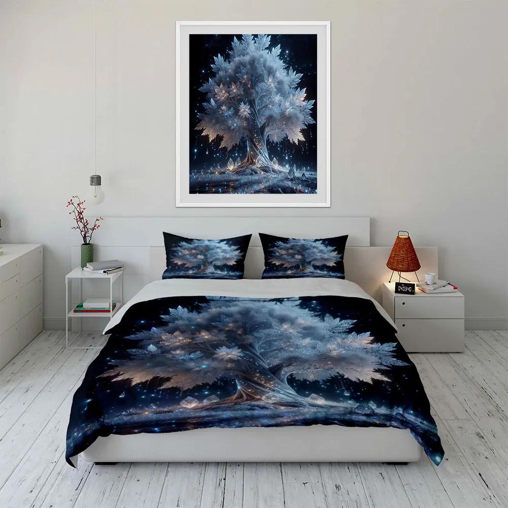 "Magic Tree Decorative Set" Bedding Set with 1 Duvet Cover 2 Pillowcases Single Double King Queen Gift
