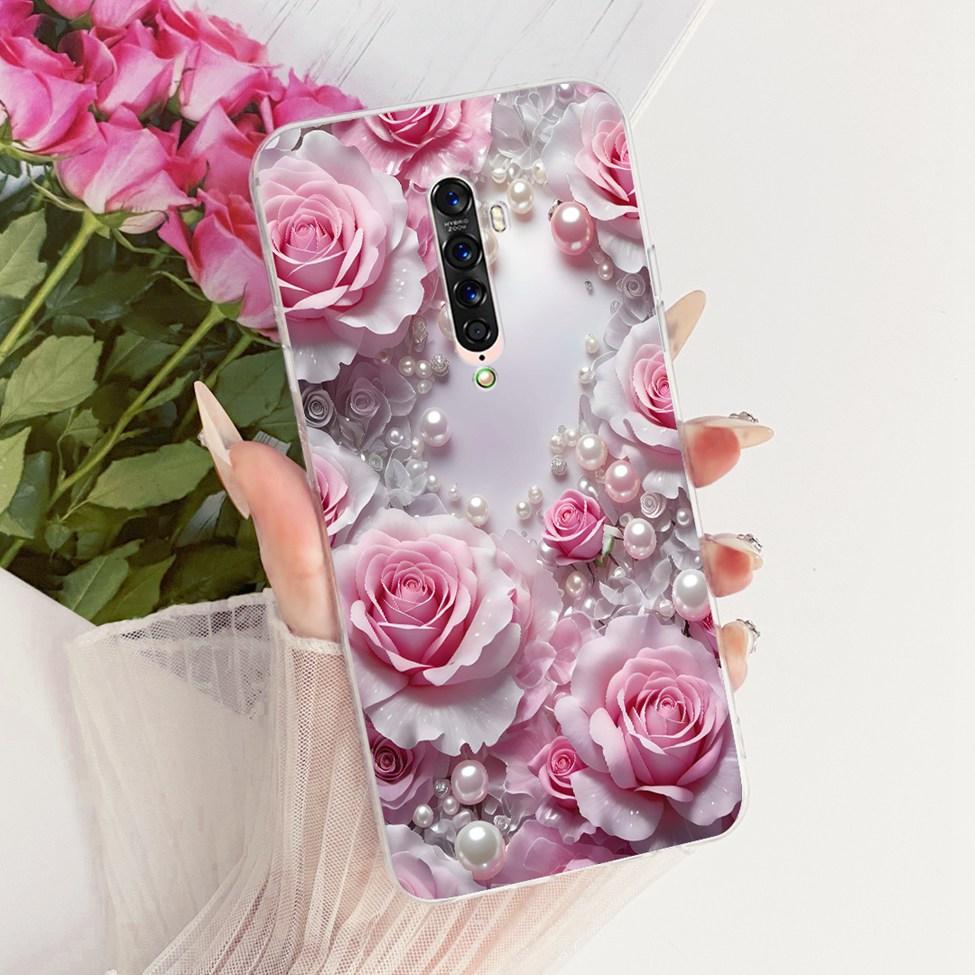 Clear Casing For Oppo Reno2 CPH2577 Phone Case For Oppo Reno 2 Cover Fashion Butterfly Funny Cute Painted