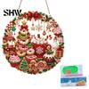 Art And Craft Supplies for Kids Christmas Faux Diamond Ornament, DIY Santa Claus Sun Catcher Kit, Rhinestone Parent Child Interactive Crafts