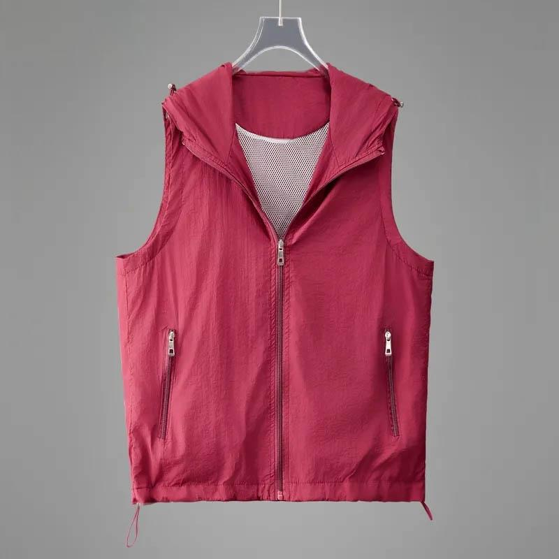 Vest for Women Cotton Sleeveless Tops Leisure Hooded Solid Color Thin Breathable Oversize Casual Vest