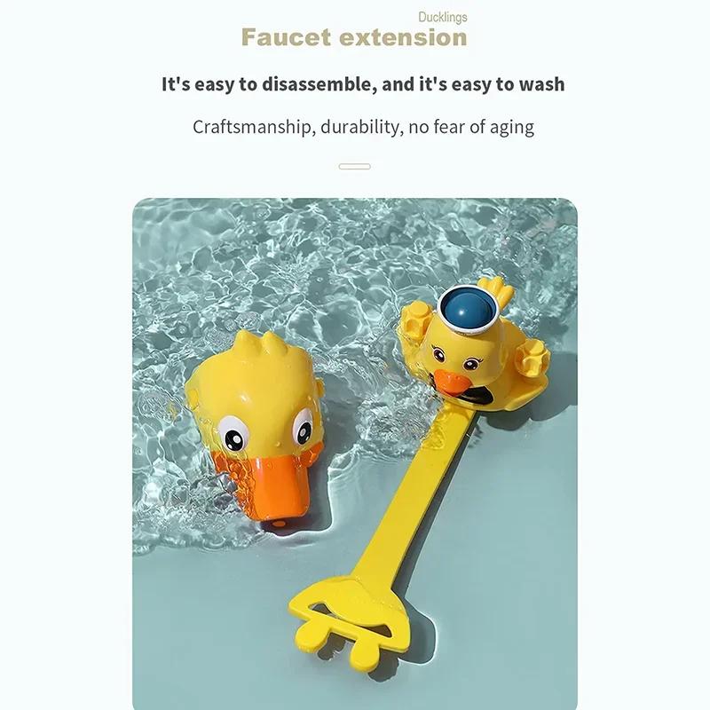 1pcs Cartoon Duck Kitchen Convenient Device for Baby Washing Faucet Extender For Kids Hand Washing In Bathroom Sink