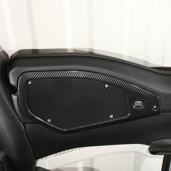 Carbon Fiber Top Roof Speaker Frame Panel Cover Trim For Jeep Wrangler JL JT 24+